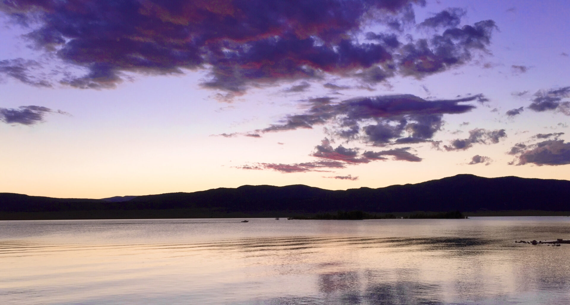 Beautiful lake with beautiful sky